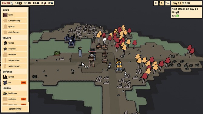 《Clickyland》登陆Steam 塔防生存村庄建造